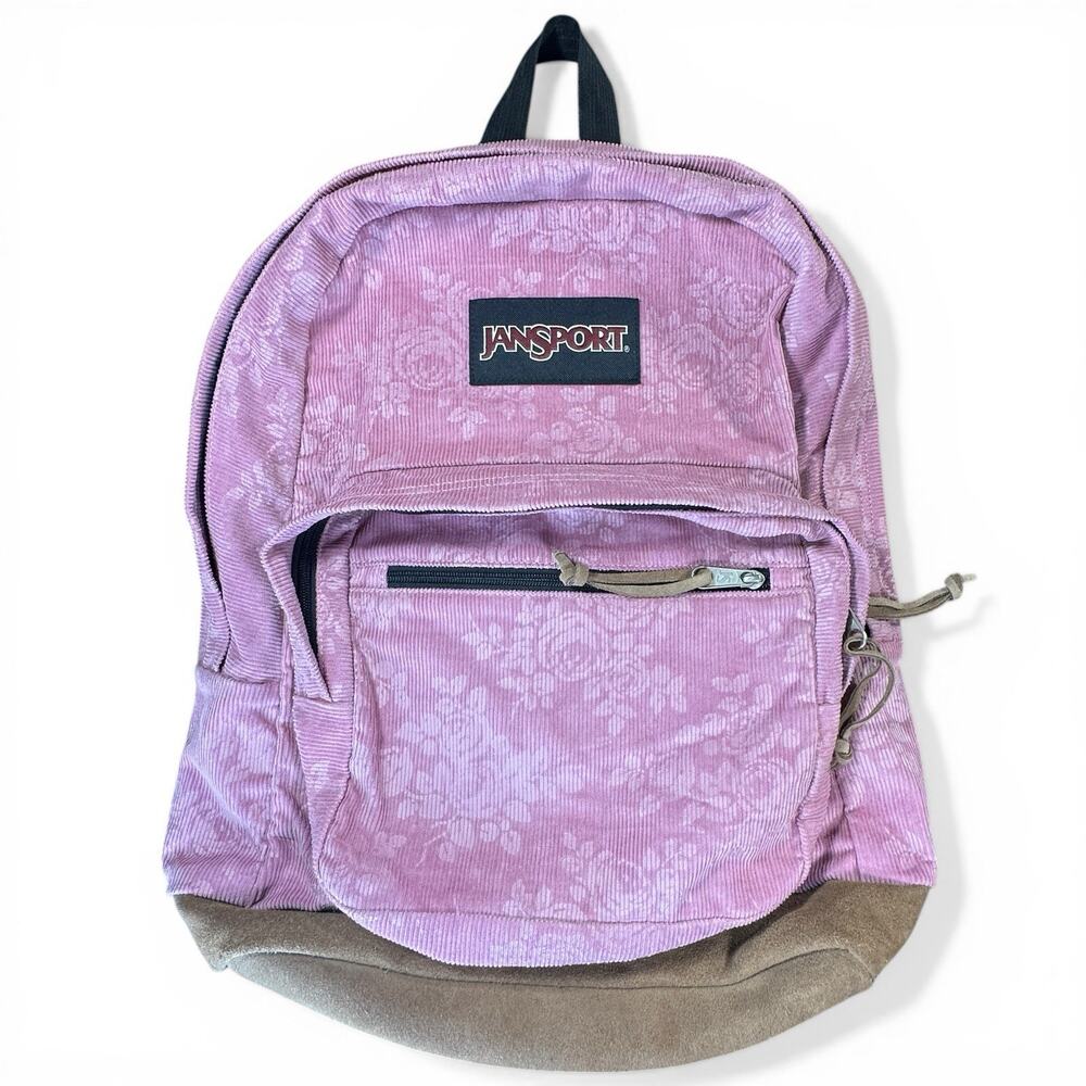 JanSport Right Pack Expressions - Vintage Pink Rose Corduroy JS00TZR60ZR CLEAN - Picture 3 of 11